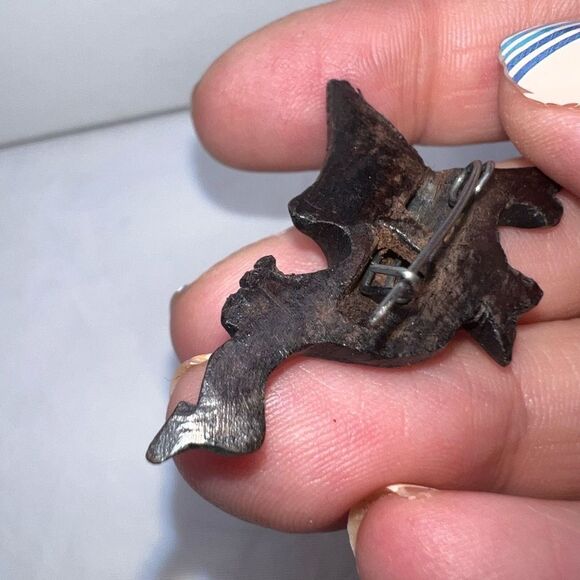 Vintage MCM Hand Carved Wood Seagull Brooch - Picture 4 of 5